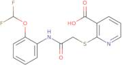 2-[({[2-(Difluoromethoxy)phenyl]carbamoyl}methyl)sulfanyl]pyridine-3-carboxylicacid