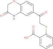 2-{[2-Oxo-2-(3-oxo-3,4-dihydro-2H-1,4-benzoxazin-6-yl)ethyl]sulfanyl}benzoicacid