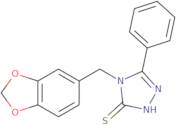 4-(1,3-Dioxaindan-5-ylmethyl)-5-phenyl-4H-1,2,4-triazole-3-thiol