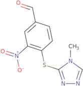 4-[(4-Methyl-4H-1,2,4-triazol-3-yl)sulfanyl]-3-nitrobenzaldehyde