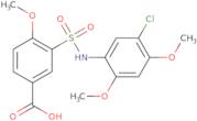 3-[(5-Chloro-2,4-dimethoxyphenyl)sulfamoyl]-4-methoxybenzoic acid