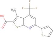 3-Methyl-6-(thiophen-2-yl)-4-(trifluoromethyl)thieno[2,3-b]pyridine-2-carboxylic acid