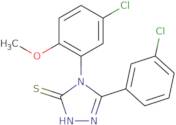 4-(5-Chloro-2-methoxyphenyl)-5-(3-chlorophenyl)-4H-1,2,4-triazole-3-thiol