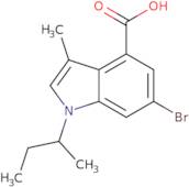 1H-Indole-4-carboxylic acid, 6-bromo-3-methyl-1-(1-methylpropyl)-