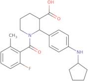 (2R,3S)-2-(4-(cyclopentylamino)phenyl)-1-(2-fluoro-6-methylbenzoyl)piperidine-3-carboxylic acid