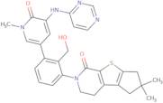 10-[2-(Hydroxymethyl)-3-[1-methyl-6-oxo-5-(pyrimidin-4-ylamino)pyridin-3-yl]phenyl]-4,4-dimethyl-7-thia-10-azatricyclo[6.4.0.02,6]do deca-1(8),2(6)-dien-9-one