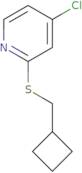 4-Chloro-2-((cyclobutylmethyl)thio)pyridine