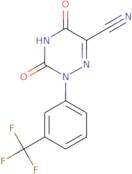 3,5-Dioxo-2,3,4,5-tetrahydro-2-[3-(trifluoromethyl)phenyl]-1,2,4-triazine-6-carbonitrile