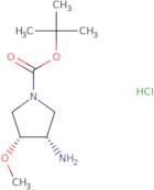 1-Pyrrolidinecarboxylic acid, 3-amino-4-methoxy-, 1,1-dimethylethyl ester, (3R,4S)-rel-