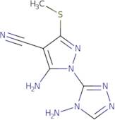 5-Amino-1-(4-amino-4H-1,2,4-triazol-3-yl)-3-(methylsulfanyl)-1H-pyrazole-4-carbonitrile