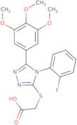 2-{[4-(2-Fluorophenyl)-5-(3,4,5-trimethoxyphenyl)-4H-1,2,4-triazol-3-yl]sulfanyl}acetic acid