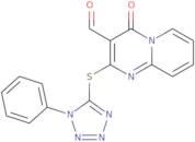4-Oxo-2-[(1-phenyl-1H-1,2,3,4-tetrazol-5-yl)sulfanyl]-4H-pyrido[1,2-a]pyrimidine-3-carbaldehyde