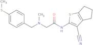 N-(3-Cyano-5,6-dihydro-4H-cyclopenta[b]thiophen-2-yl)-2-(methyl(4-(methylthio)benzyl)amino)acetami…