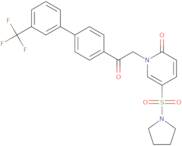 1-(2-Oxo-2-(3'-(trifluoromethyl)-[1,1'-biphenyl]-4-yl)ethyl)-5-(pyrrolidin-1-ylsulfonyl)pyridin-...