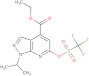 ethyl 1-isopropyl-6-(((trifluoromethyl)sulfonyl)oxy)-1H-pyrazolo[3,4-b]pyridine-4-carboxylate