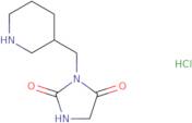 3-(Piperidin-3-ylmethyl)imidazolidine-2,4-dione hydrochloride
