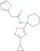 N-[1-(3-Cyclopropyl-1,2,4-oxadiazol-5-yl)cyclohexyl]-2-(2-thienyl)acetamide