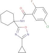 5-Chloro-N-[1-(3-cyclopropyl-1,2,4-oxadiazol-5-yl)cyclohexyl]-2-fluorobenzamide