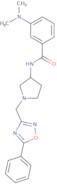 3-(Dimethylamino)-N-{1-[(5-phenyl-1,2,4-oxadiazol-3-yl)methyl]pyrrolidin-3-yl}benzamide