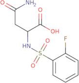 3-Carbamoyl-2-(2-fluorobenzenesulfonamido)propanoic acid