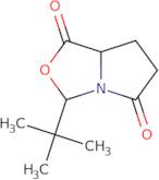 (3R,7AS)-3-(tert-Butyl)dihydro-1H,3H-pyrrolo[1,2-c]oxazole-1,5(6h)-dione