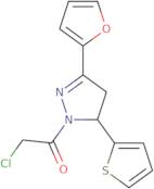 2-Chloro-1-[3-(furan-2-yl)-5-(thiophen-2-yl)-4,5-dihydro-1H-pyrazol-1-yl]ethan-1-one