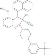 (2S,3S)-3-(2-Methoxyphenyl)-2-methyl-3-(naphthalen-1-yl)-2-(4-(3-(trifluoromethyl)phenyl)piperidine-1-carbonyl)propanenitrile