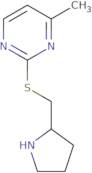 4-Methyl-2-(pyrrolidin-2-ylmethylsulfanyl)pyrimidine