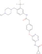 4-[[6-[(Cyclopropylcarbonyl)amino]-4-pyrimidinyl]oxy]-N-[4-[(4-methyl-1-piperazinyl)methyl]-3-(trifluoromethyl)phenyl]-benzeneacetam ide