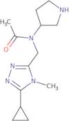 N-[(5-Cyclopropyl-4-methyl-1,2,4-triazol-3-yl)methyl]-N-pyrrolidin-3-ylacetamide