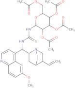 (2R,3R,4S,5R,6R)-2-(Acetoxymethyl)-6-(3-((R)-(6-methoxyquinolin-4-yl)((1S,2S,4S,5R)-5-vinylquinuclidin-2-yl)methyl)thioureido)tetrah ydro-2H-pyran-3,4,5-triyl triacetate