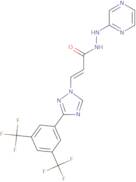 (E)-3-(3-(3,5-Bis(trifluoromethyl)phenyl)-1H-1,2,4-triazol-1-yl)-N'-(pyrazin-2-yl)acrylohydrazide