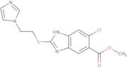 Methyl 2-((2-(1H-imidazol-1-yl)ethyl)thio)-6-chloro-1H-benzo[D]imidazole-5-carboxylate