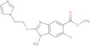 Methyl 2-((2-(1H-imidazol-1-yl)ethyl)thio)-6-chloro-1-methyl-1H-benzo[D]imidazole-5-carboxylate