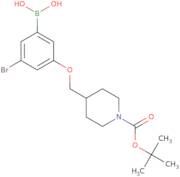 3-Bromo-5-(1-t-BOC-piperidin-4-yl)methoxyphenylboronic acid