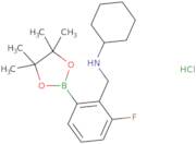 2-(N-Cyclohexylaminomethyl)-3-fluorophenylboronic acid pinacol ester hydrochloride