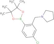 4-Chloro-2-(pyrrolidinomethyl)phenylboronic acid, pinacol ester