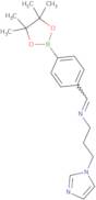 (E)-[3-(1H-Imidazol-1-yl)propyl]({[4-(tetramethyl-1,3,2-dioxaborolan-2-yl)phenyl]methylidene})amine