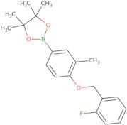 2-(4-((2-Fluorobenzyl)oxy)-3-methylphenyl)-4,4,5,5-tetramethyl-1,3,2-dioxaborolane