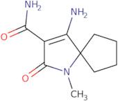 4-Amino-1-methyl-2-oxo-1-azaspiro[4.4]non-3-ene-3-carboxamide