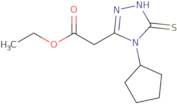 Ethyl 2-(4-cyclopentyl-5-sulfanyl-4H-1,2,4-triazol-3-yl)acetate