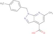 6-Methyl-1-[(4-methylphenyl)methyl]-1H-pyrazolo[3,4-b]pyridine-4-carboxylic acid