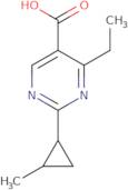 4-Ethyl-2-(2-methylcyclopropyl)pyrimidine-5-carboxylic acid