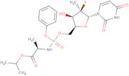 (2R)-isopropyl 2-(((((2R,3R,4R,5R)-5-(2,4-dioxo-3,4-dihydropyrimidin-1(2H)-yl)-4-fluoro-3-hydroxy-4-methyltetrahydrofuran-2-yl)metho xy)(phenoxy)phosphoryl)amino)propanoate