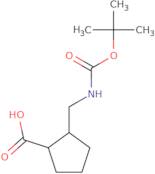 2-[[(2-Methylpropan-2-yl)oxycarbonylamino]methyl]cyclopentane-1-carboxylic acid