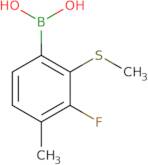 (3-Fluoro-4-methyl-2-methylsulfanylphenyl)boronic acid