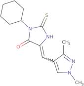 1-Cyclohexyl-4-[(1,3-dimethyl-1H-pyrazol-4-yl)methylidene]-2-sulfanyl-4,5-dihydro-1H-imidazol-5-one