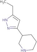 3-(3-Ethyl-1H-pyrazol-5-yl)piperidine