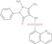 2,3-dimethyl-1-phenyl-4-((8-quinolylsulfonyl)amino)-3-pyrazolin-5-one