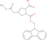 (2S,4R)-1-{[(9H-Fluoren-9-yl)methoxy]carbonyl}-4-(2-methoxy-2-oxoethyl)pyrrolidine-2-carboxylic ...